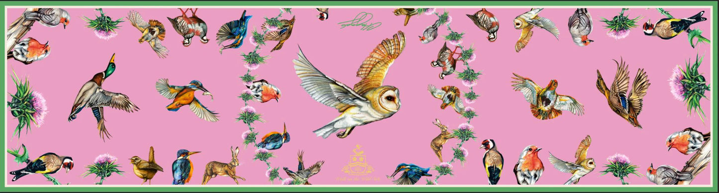 Classic Silk Scarf 'Walk on the Wild Side' - Sweet Pea