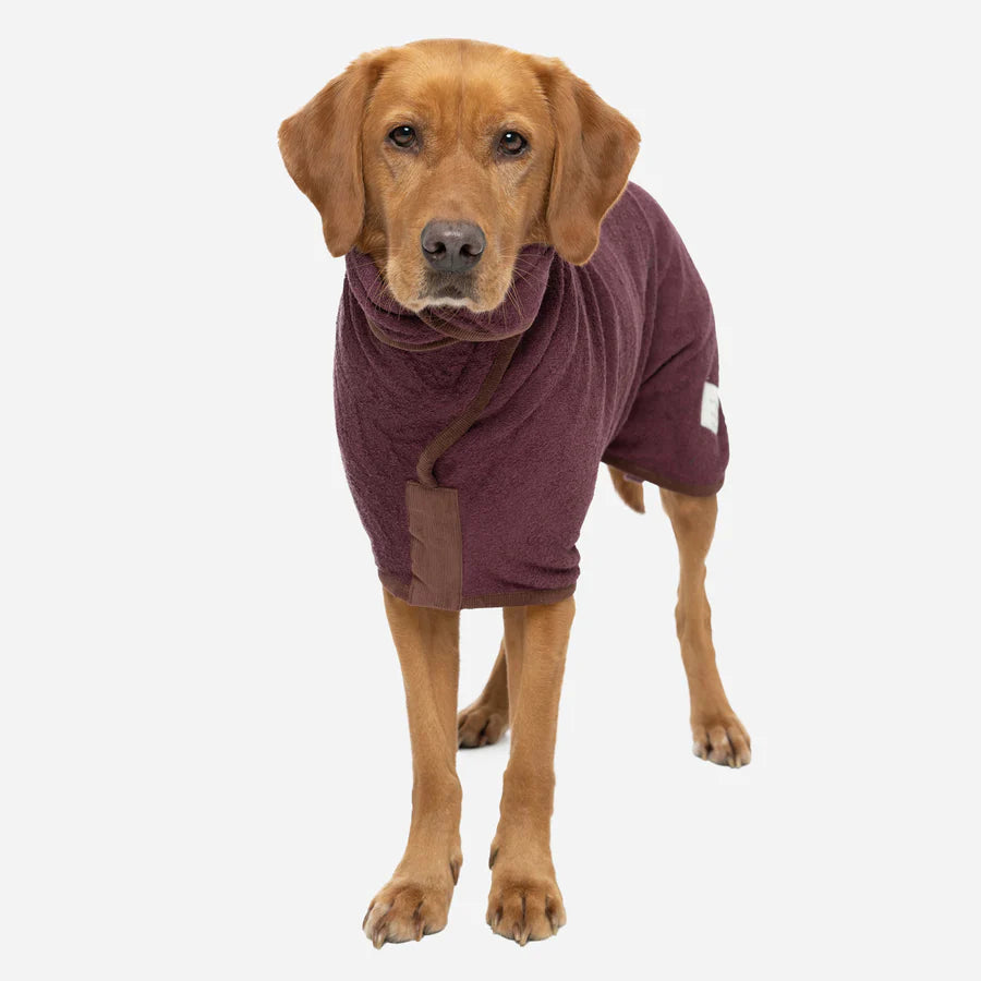 Country Dog Drying Coat - Burgundy