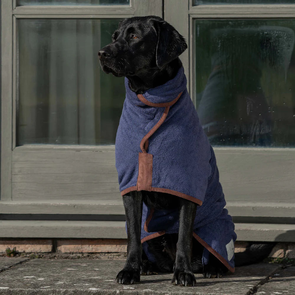 Country Dog Drying Coat - French Navy