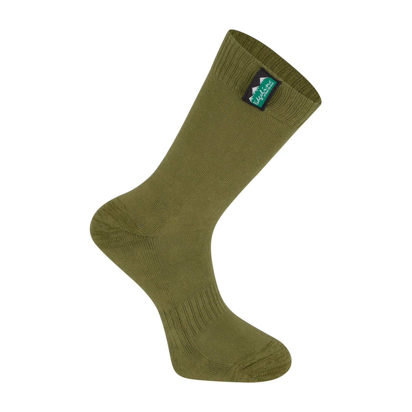Cotton Work Socks Mid Length - Olive Multi - Pack of 3