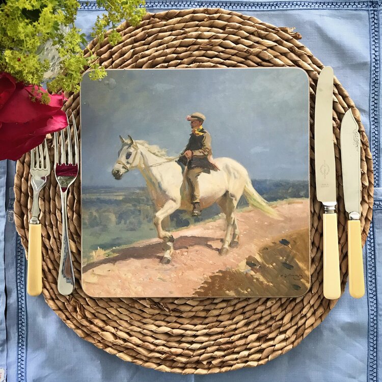 Placemat - Shrimp on a White Welsh Pony