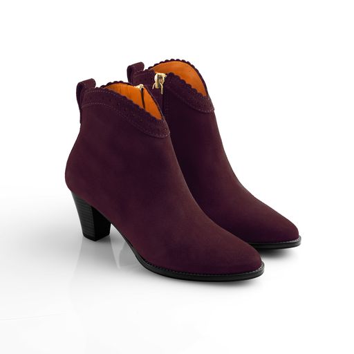 Regina Ankle Boot - Plum Suede