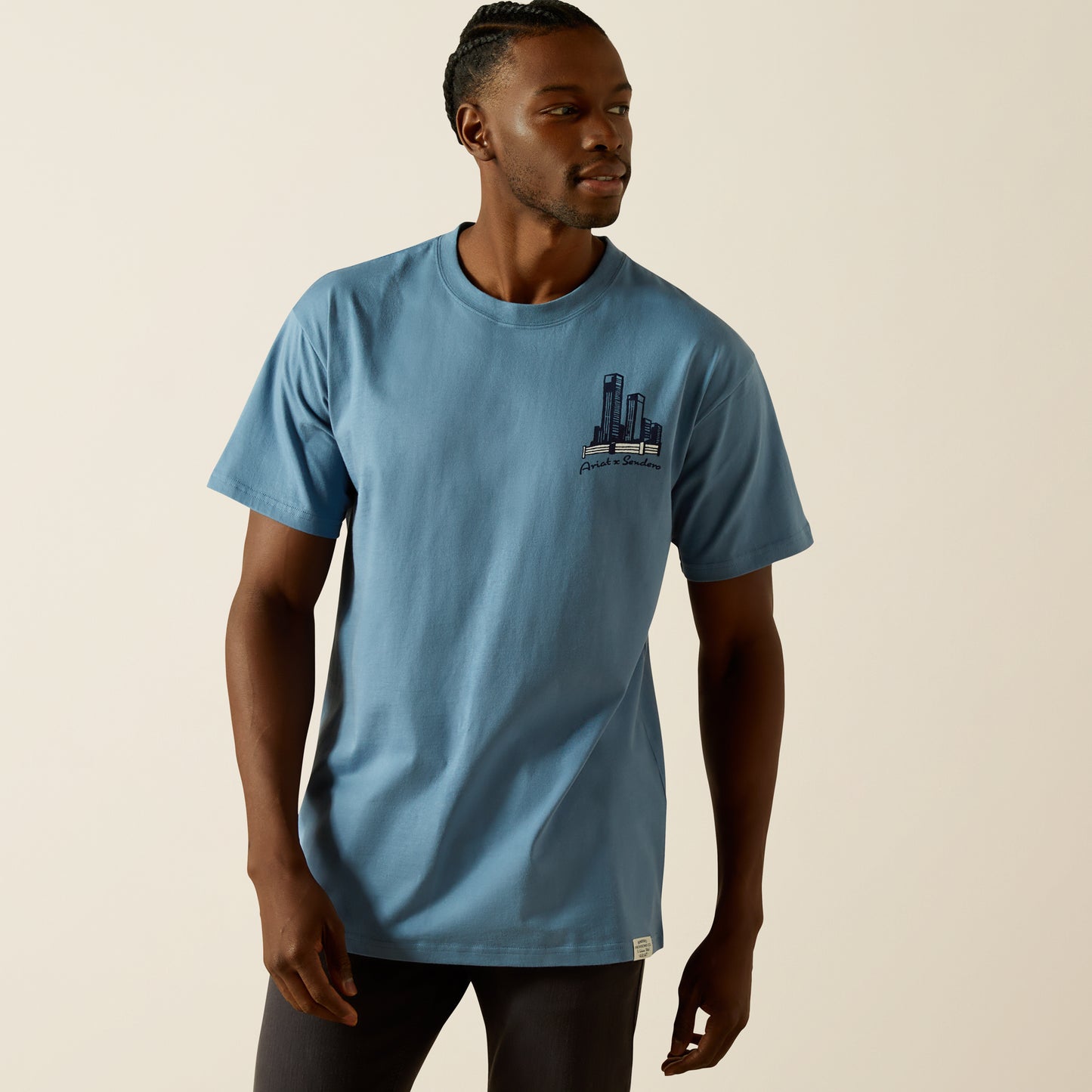 Sendero Country Fences T-Shirt - Copen Blue