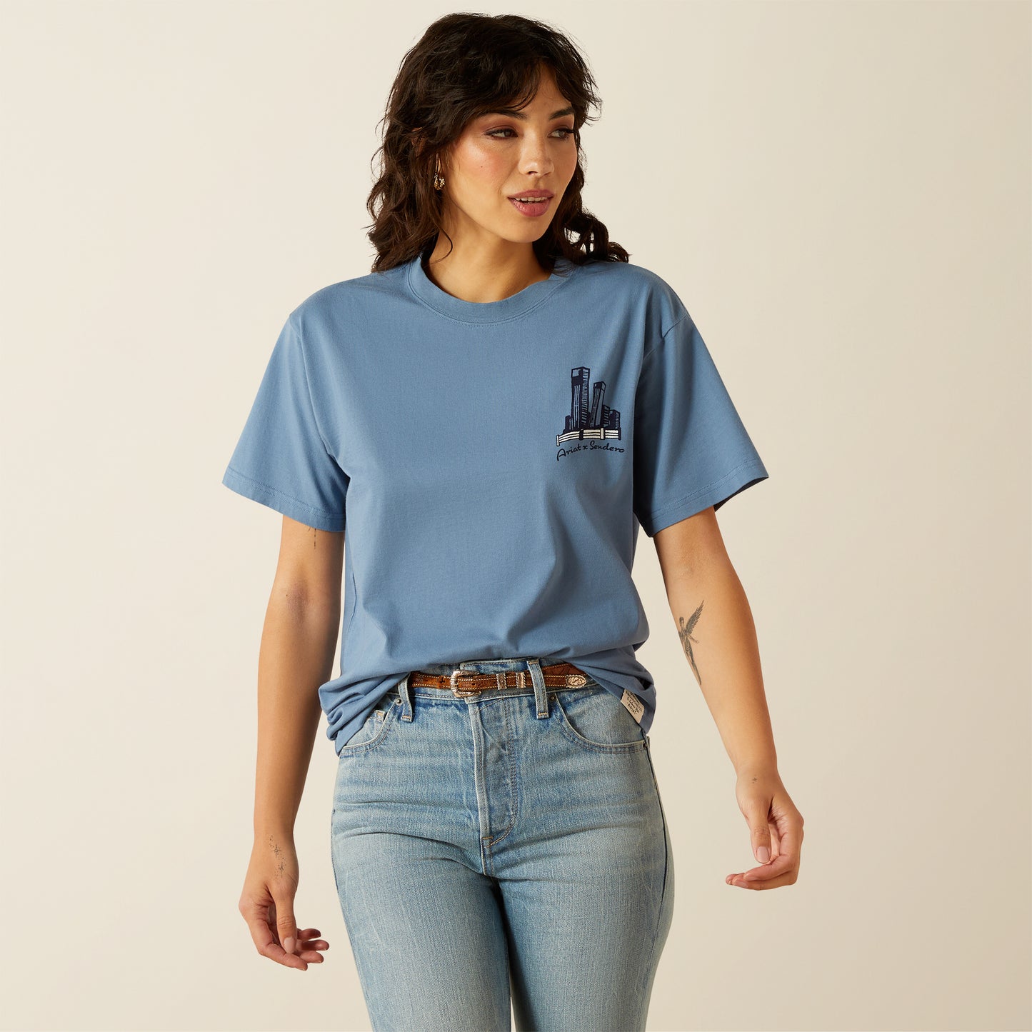 Sendero Country Fences T-Shirt - Copen Blue