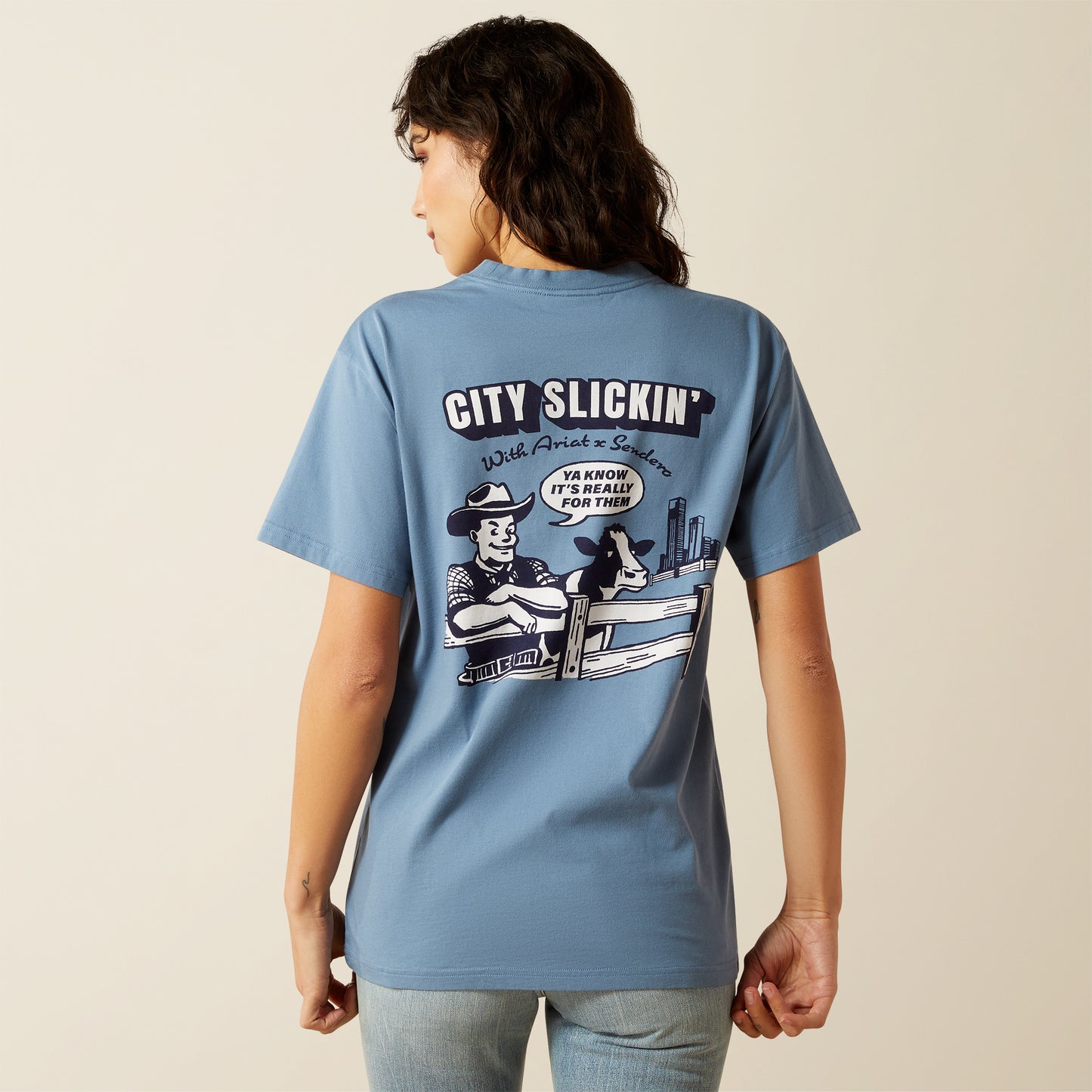 Sendero Country Fences T-Shirt - Copen Blue