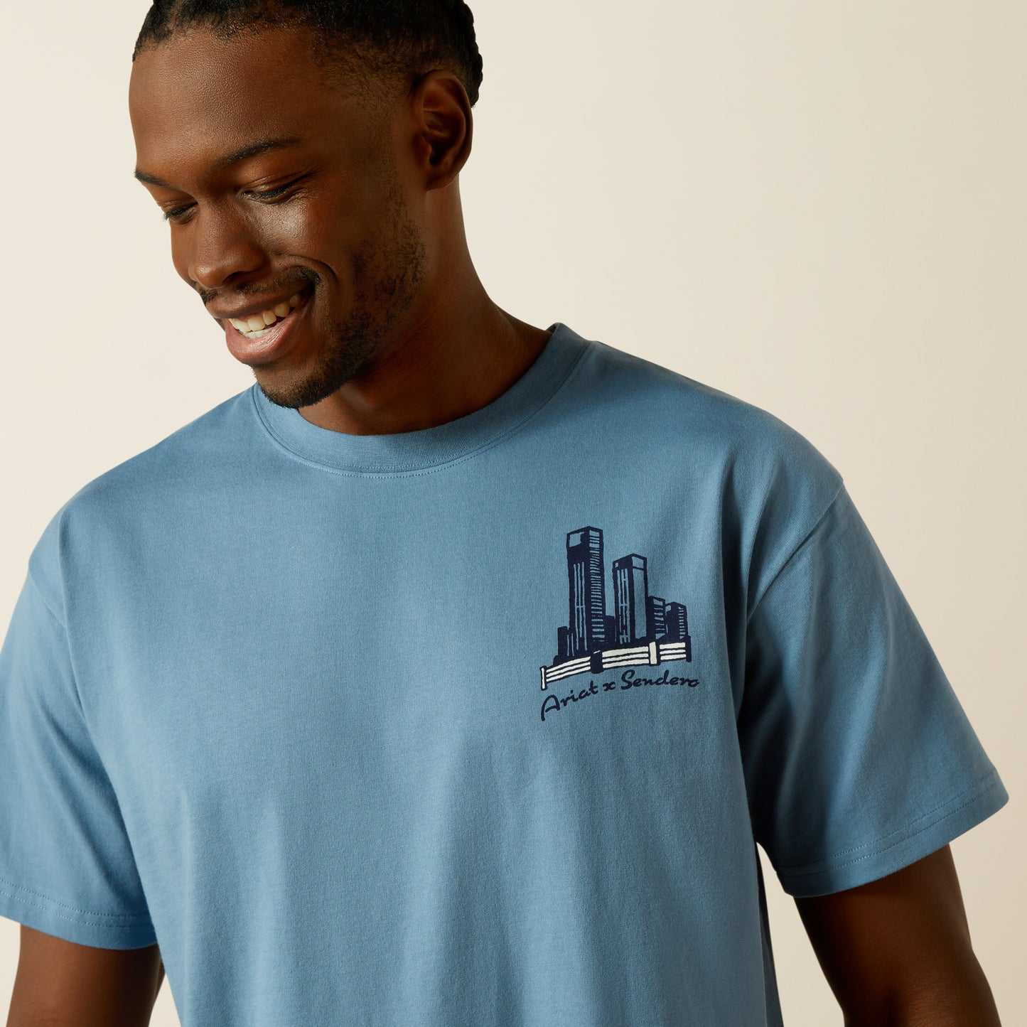 Sendero Country Fences T-Shirt - Copen Blue