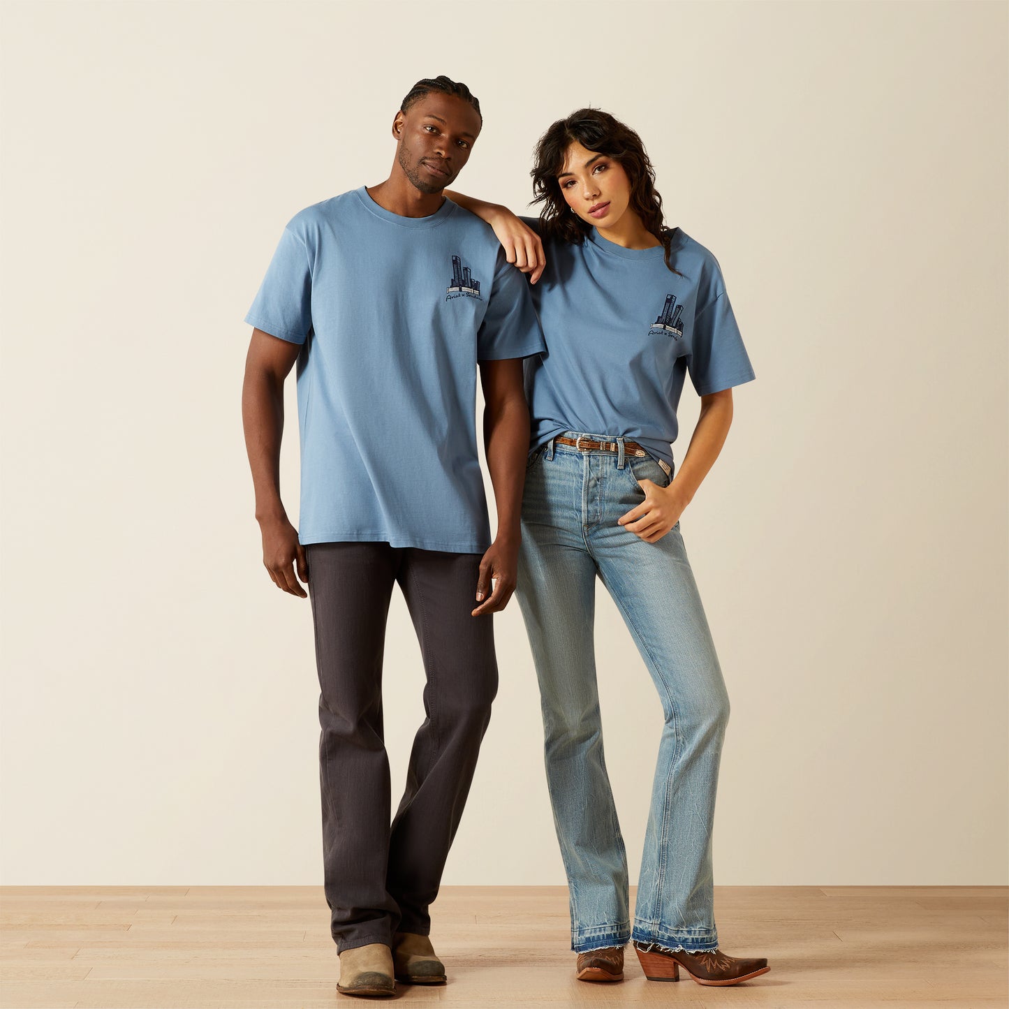 Sendero Country Fences T-Shirt - Copen Blue