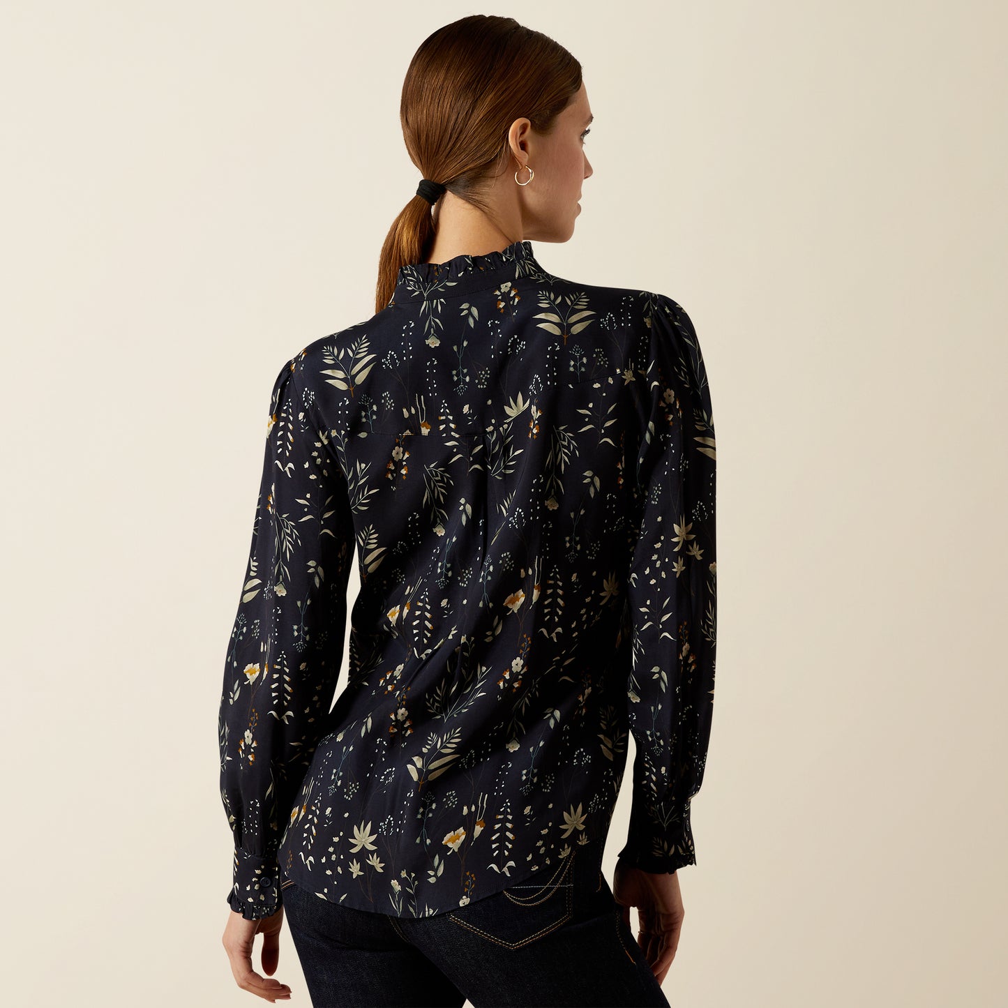 Cricklade Blouse - Navy Floral Print