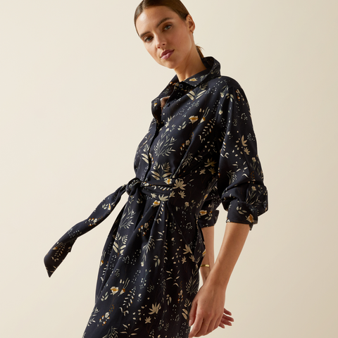 Culham Dress - Navy Floral Print