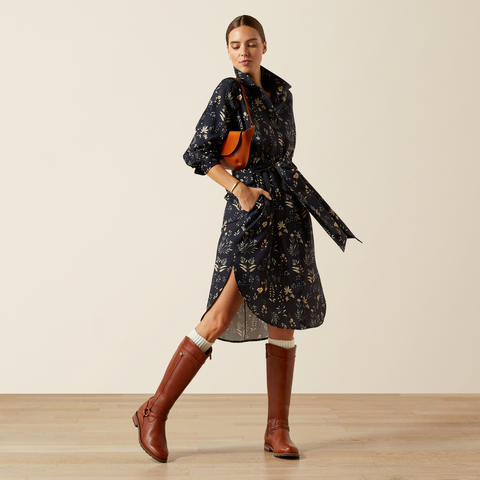 Culham Dress - Navy Floral Print