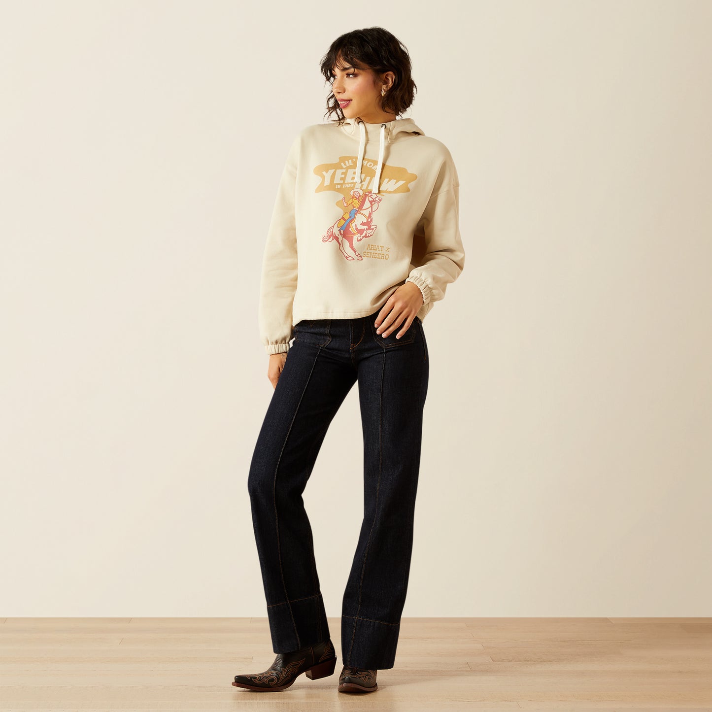 Sendero Yeehaw Hoodie - Oyster Grey