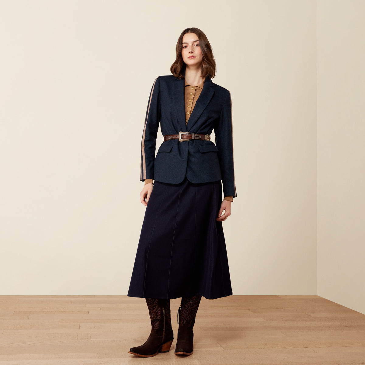 Dornie Wool Blazer - Navy