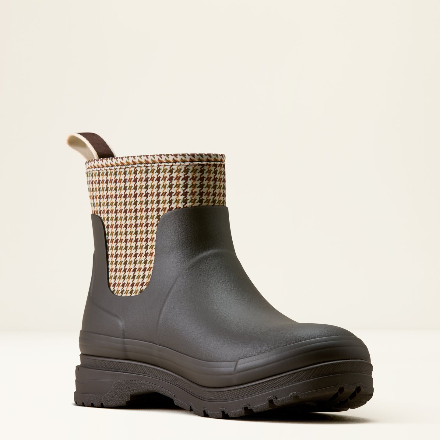 Women's Kelmarsh Shortie Rubber Boot - Chocolate/Tan Twill