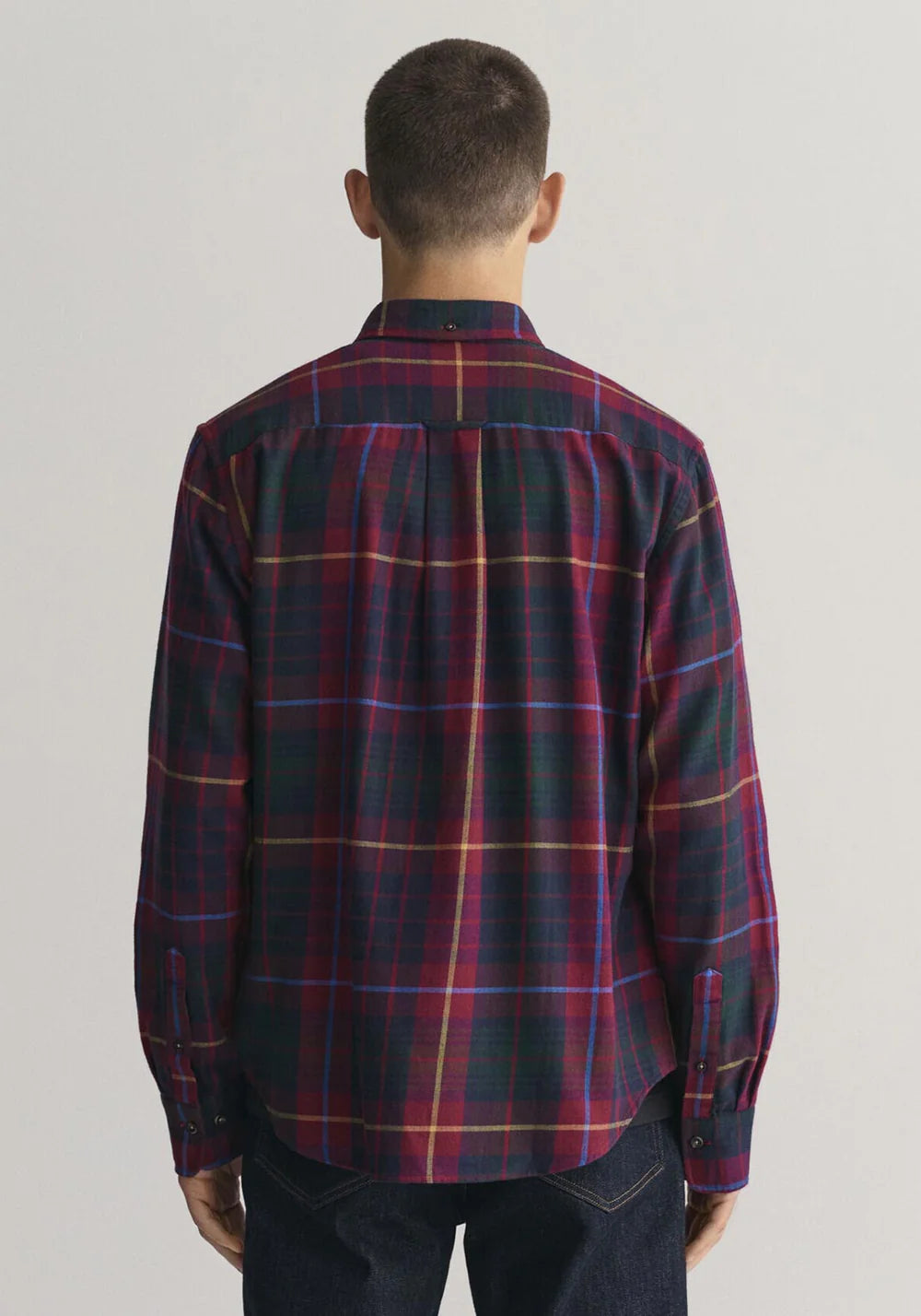 Regular Fit Plaid Flannel Check Shirt - Plumped Red