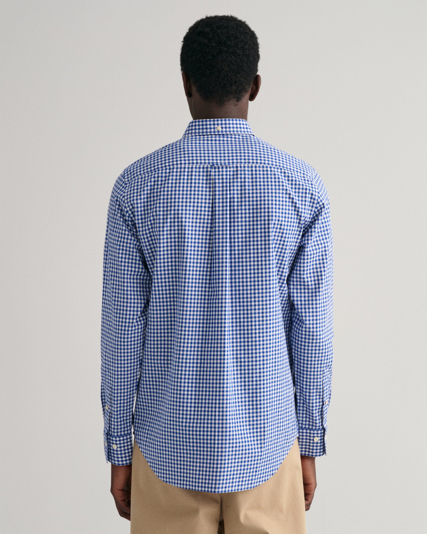 Regular Fit Gingham Broadcloth Shirt - College Blue