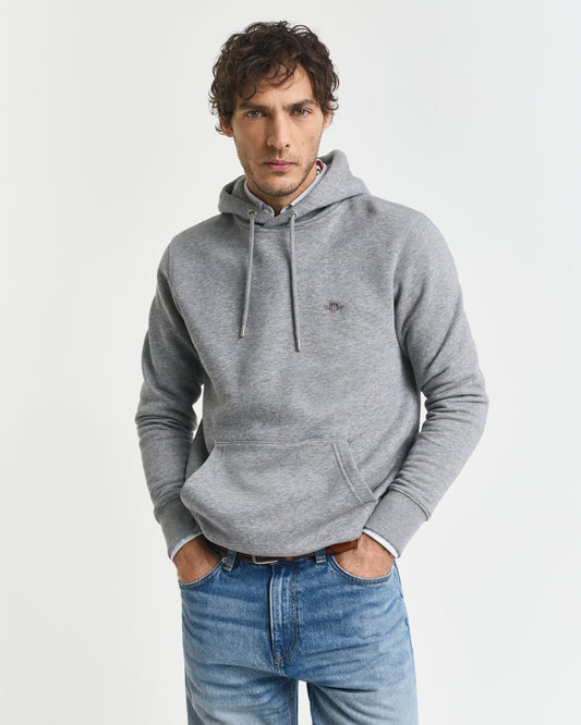 Shield Hoodie - Grey Melange