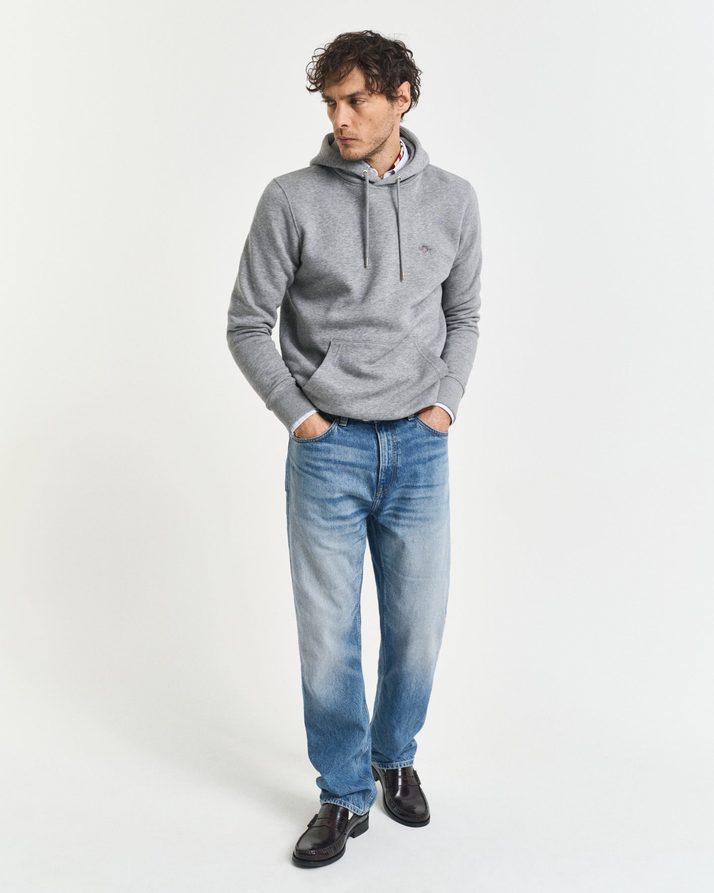 Shield Hoodie - Grey Melange