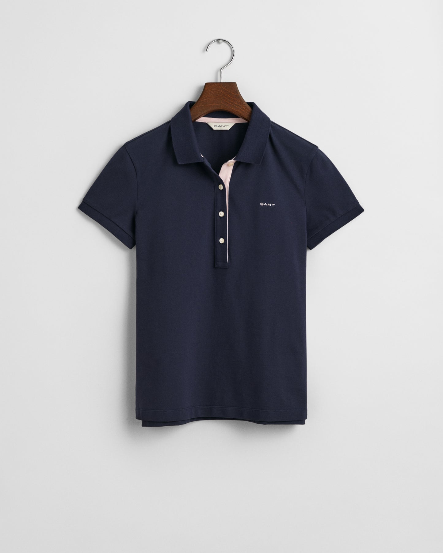 Contrast Collar Piqué Polo Shirt - Evening Blue