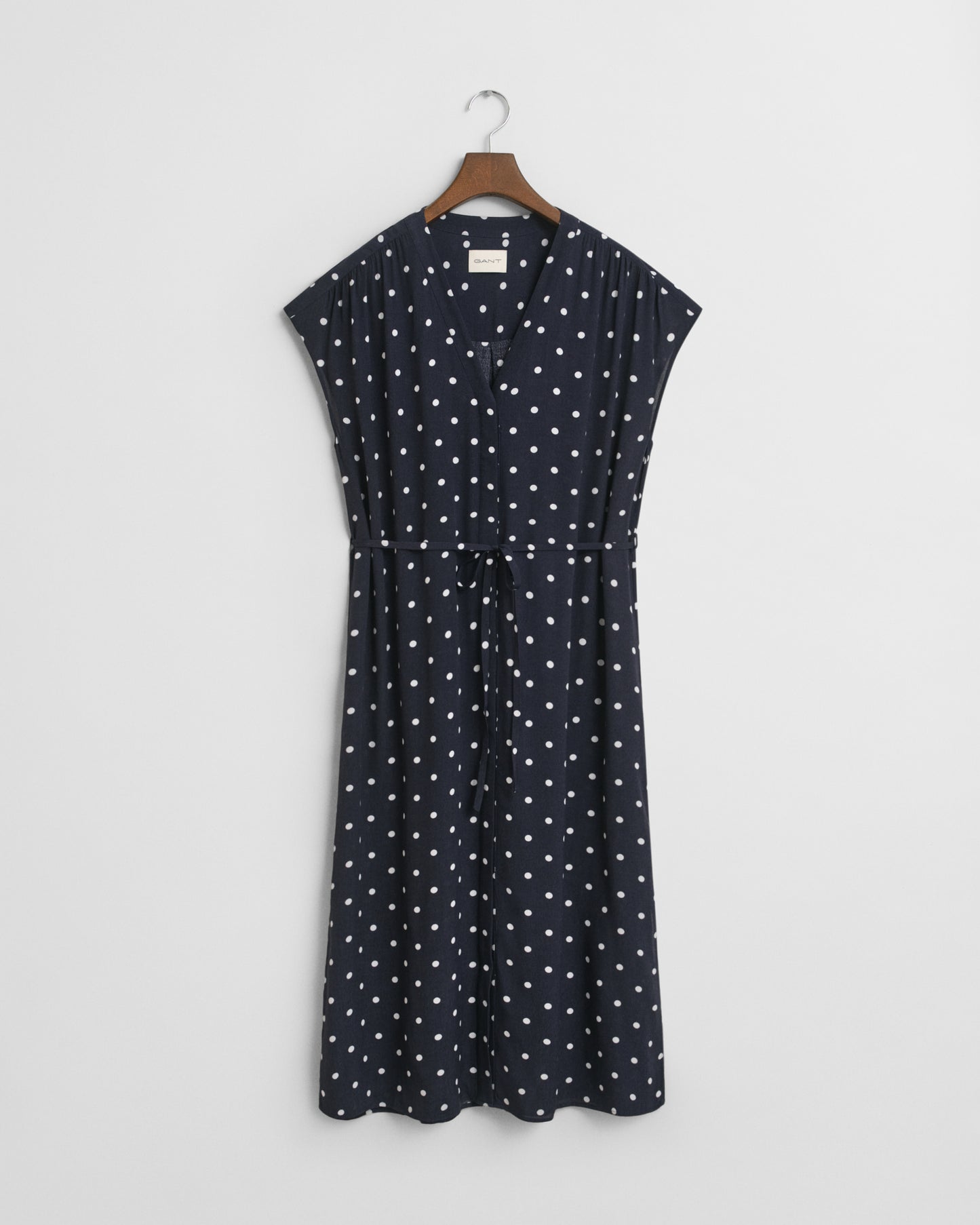 Dot Print Caftan Dress - Evening Blue