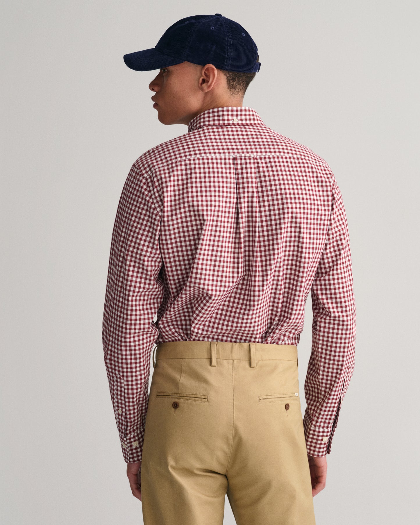 Regular Fit Gingham Poplin Shirt - Plumped Red