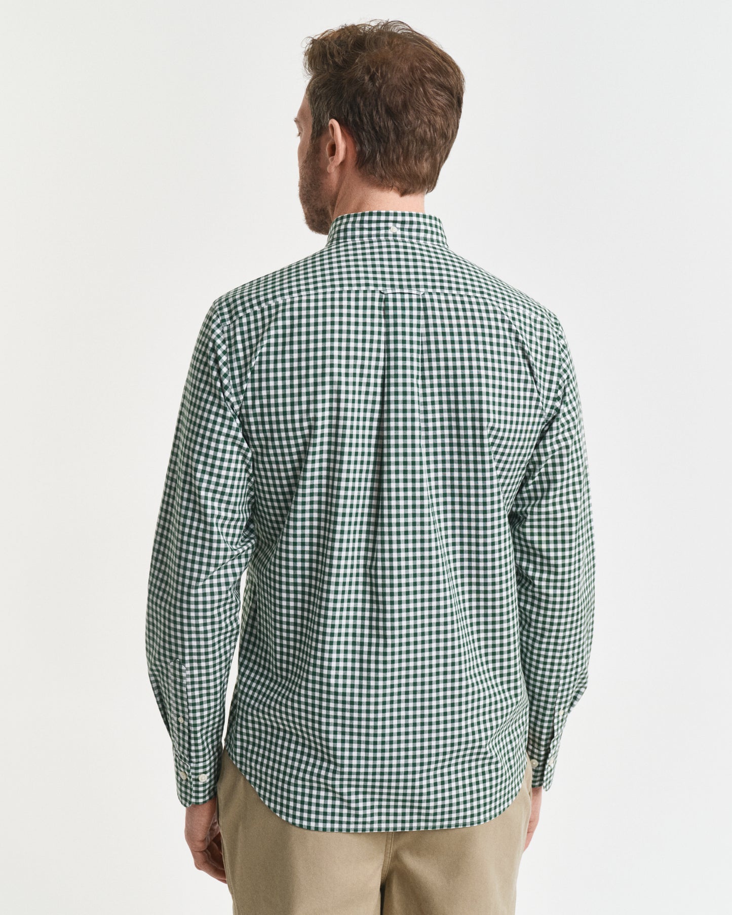 Regular Fit Gingham Poplin Shirt - Forest Green