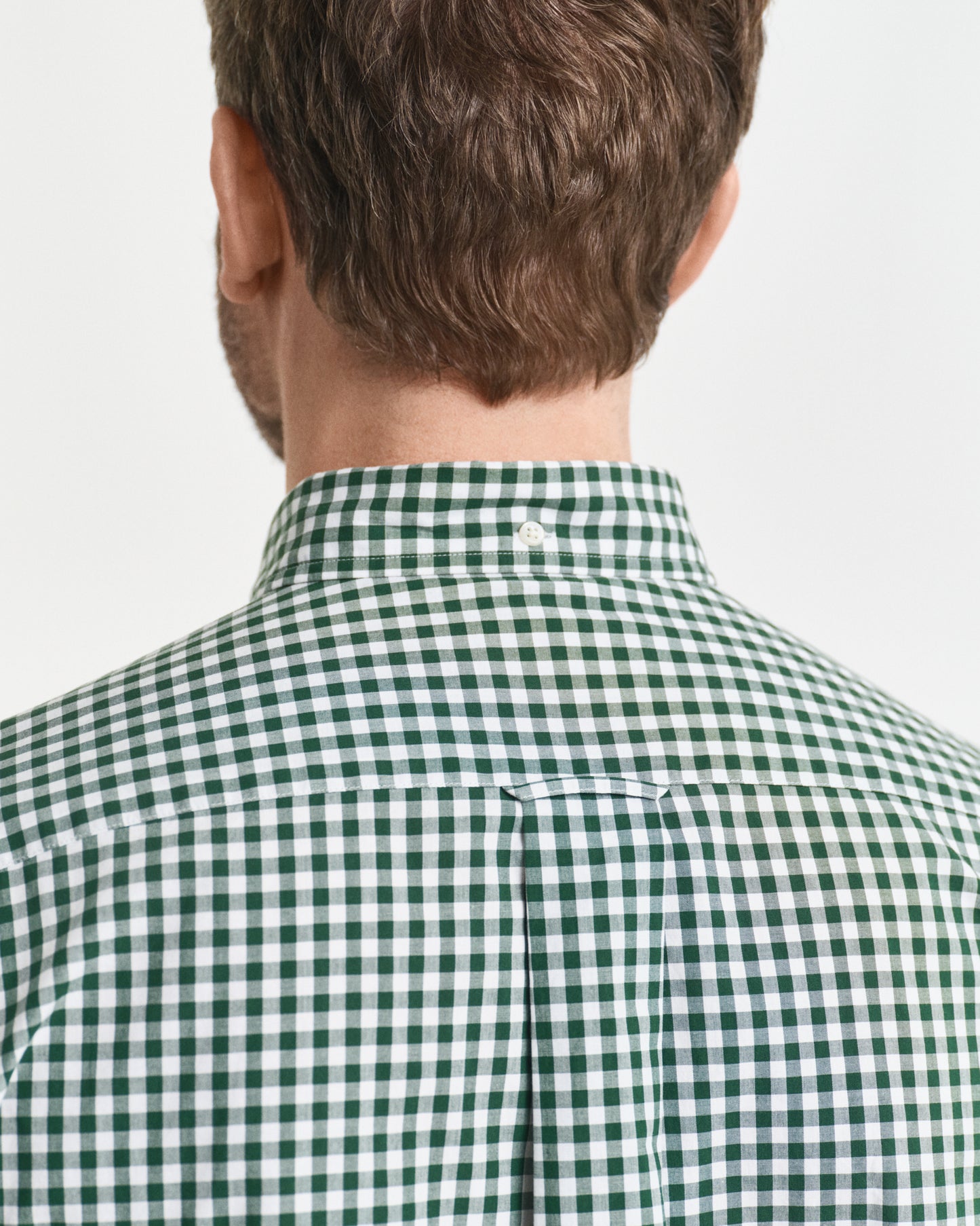 Regular Fit Gingham Poplin Shirt - Forest Green