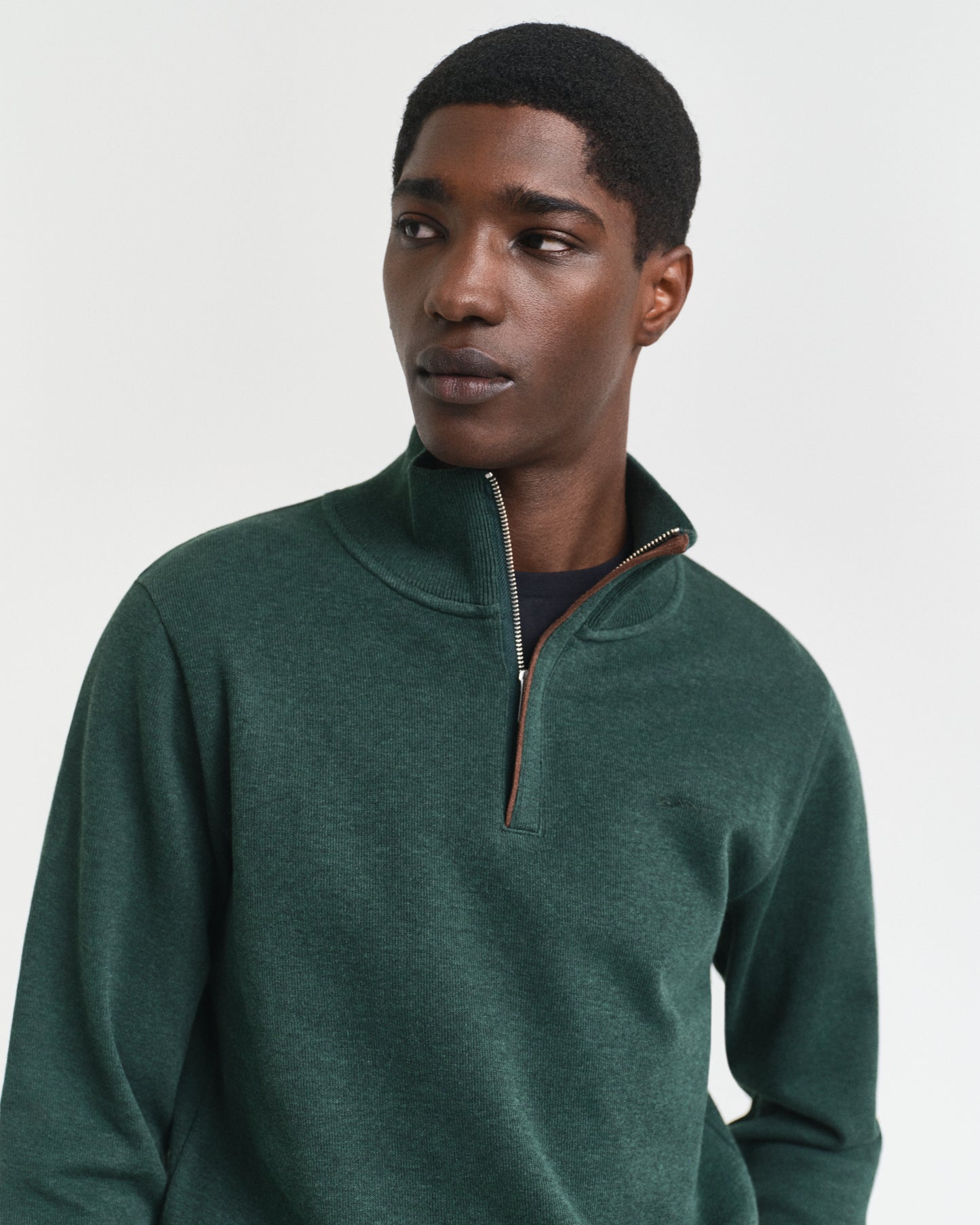 Sacker Rib Half-Zip Sweatshirt - Tartan Green