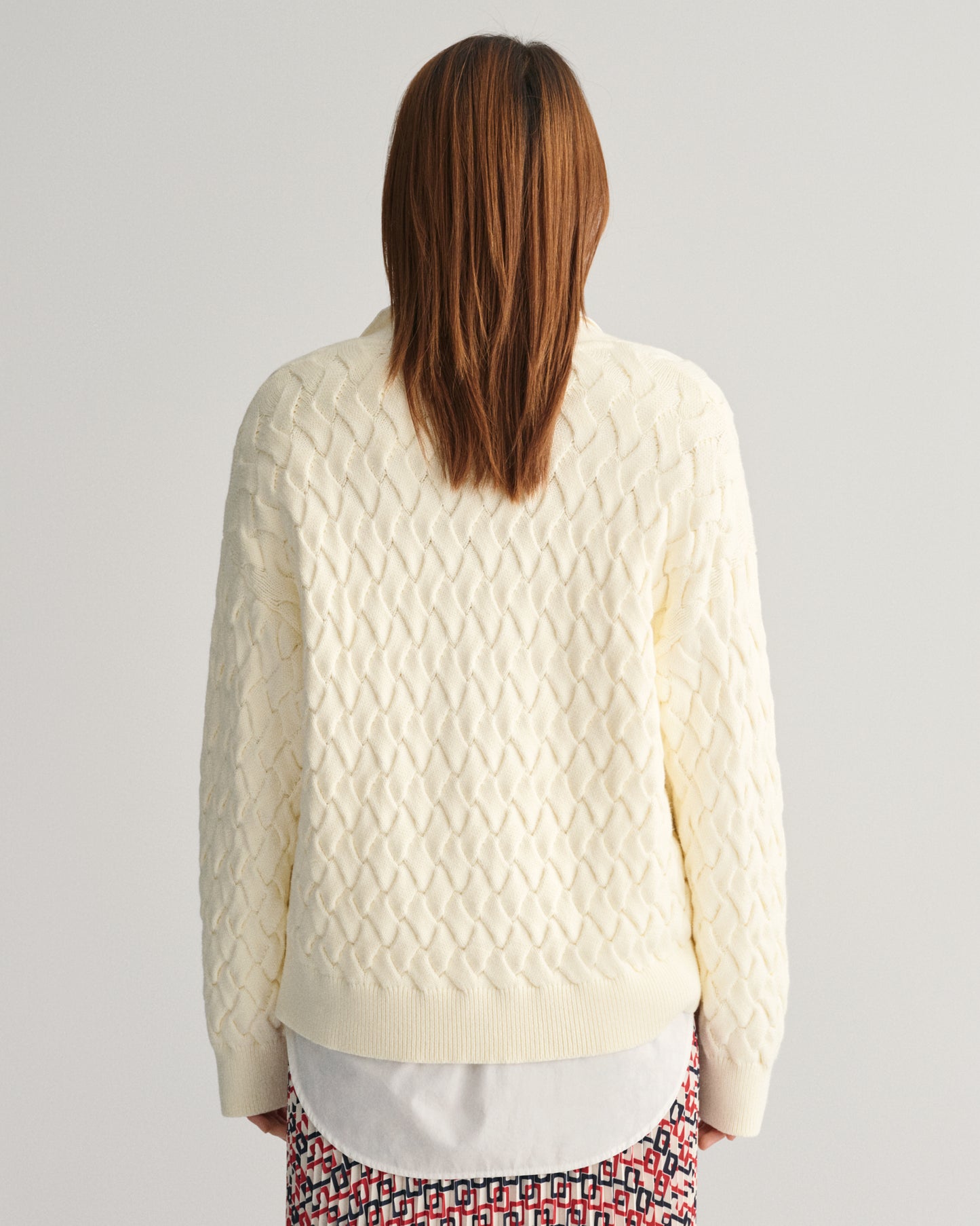 Textured Cotton Cardigan - Cream
