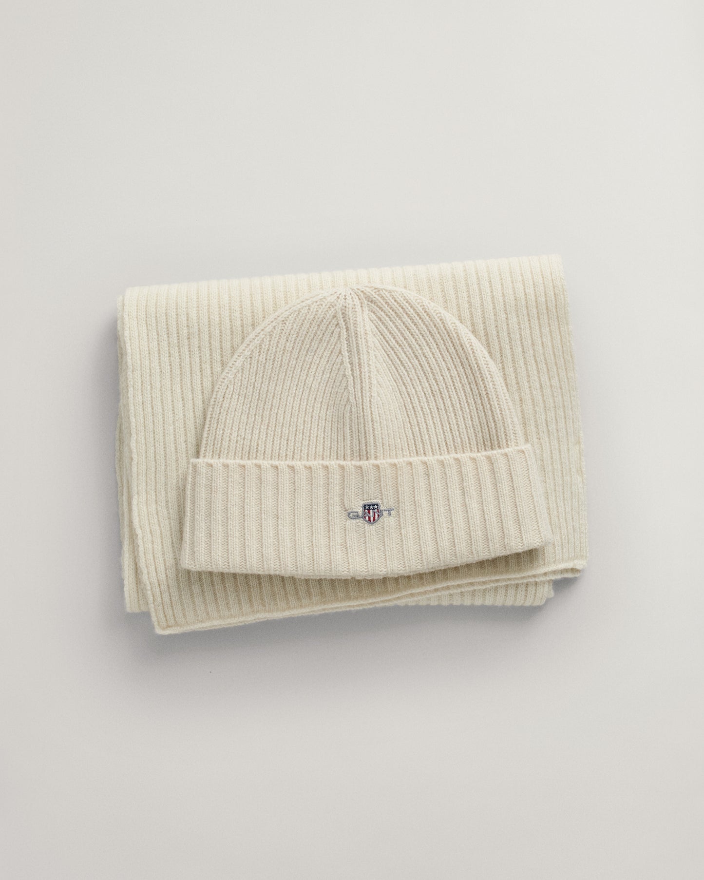 Shield Beanie & Scarf Gift Set - Cream