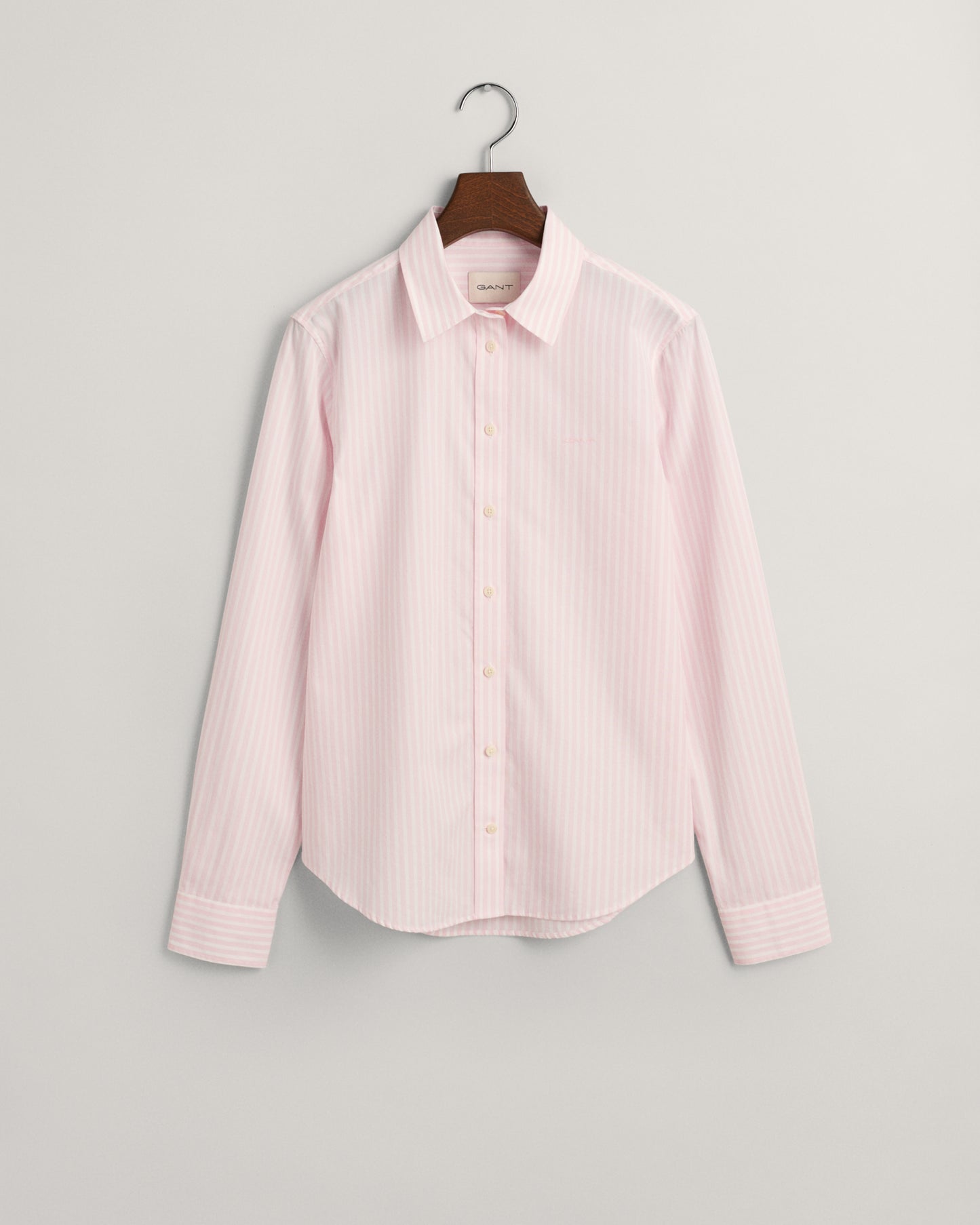 Regular Fit Striped Poplin Shirt - Light Pink