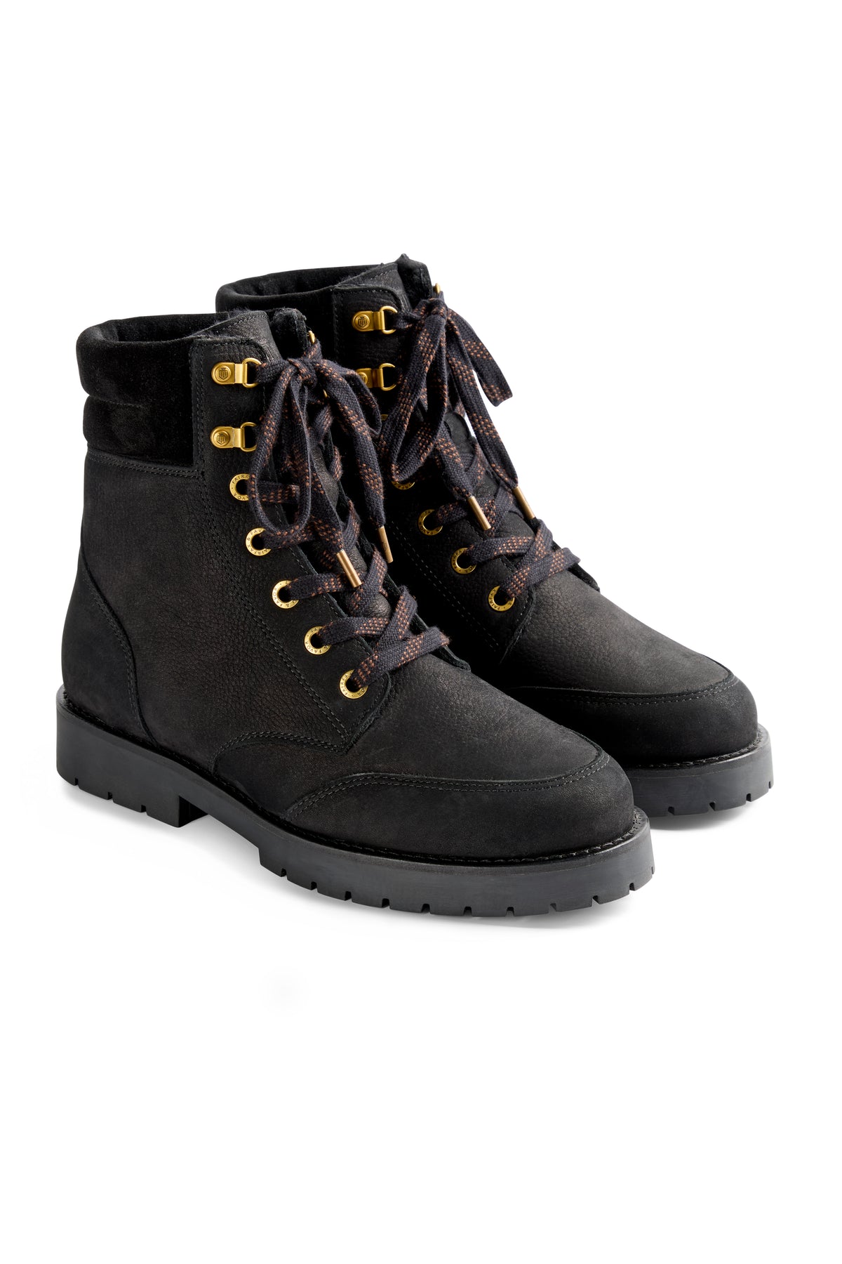 Shearling Lined Galway Ankle Boot - Black Nubuck