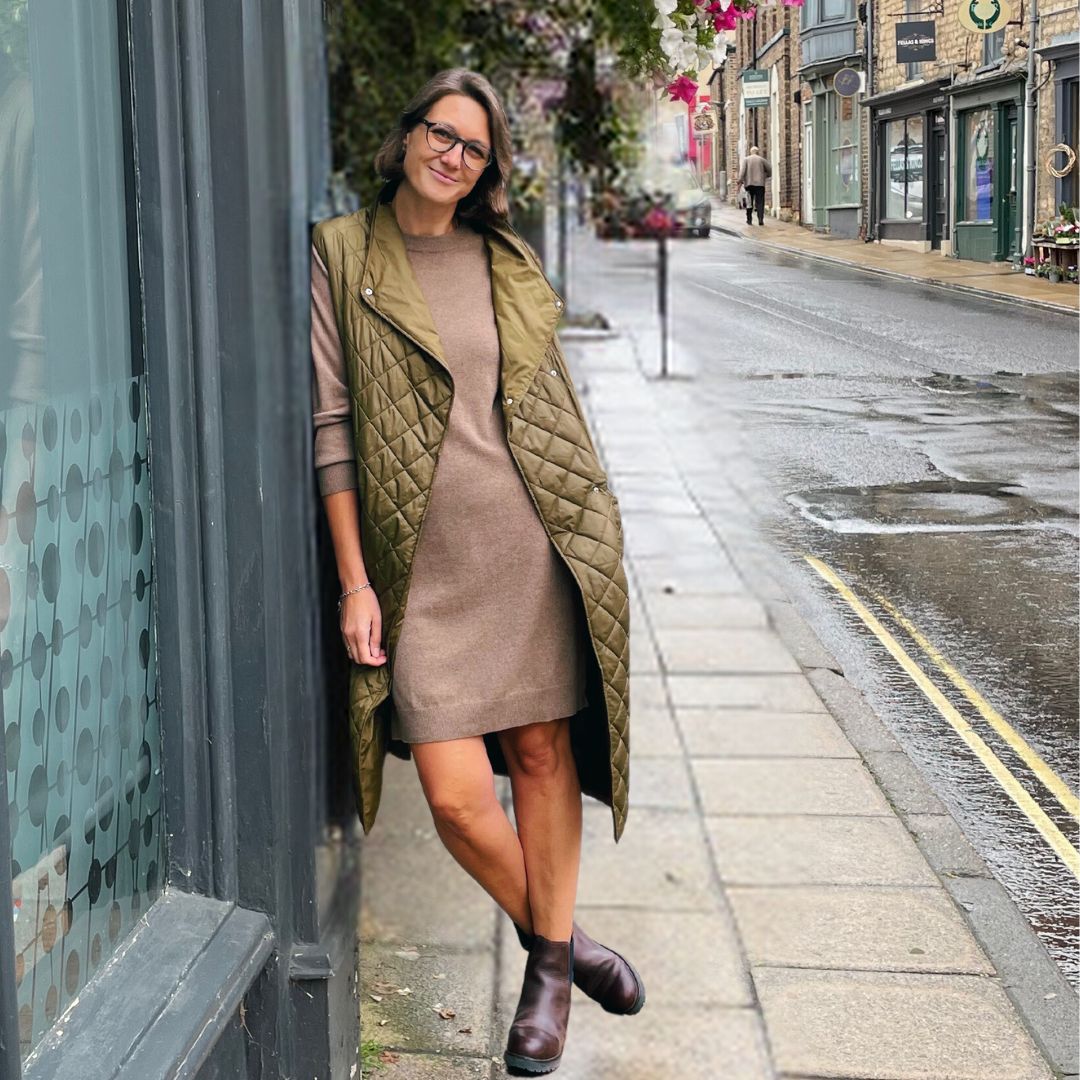 Superfine Lambswool Dress - Mole Brown