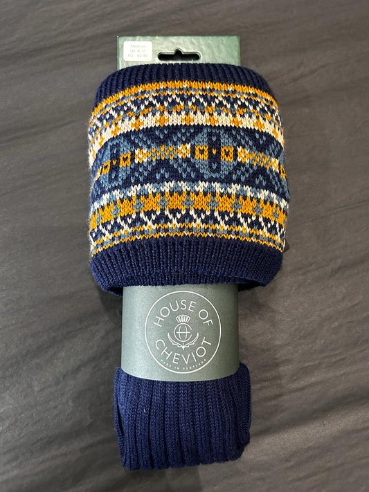 Fairisle Socks - Navy