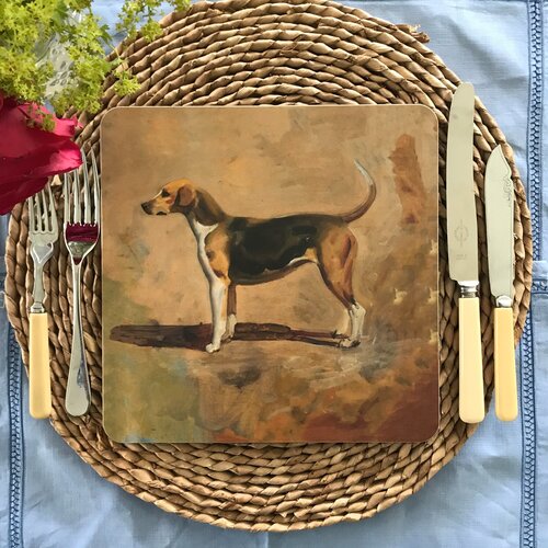 Placemat - Study of a Pytchley Foxhound