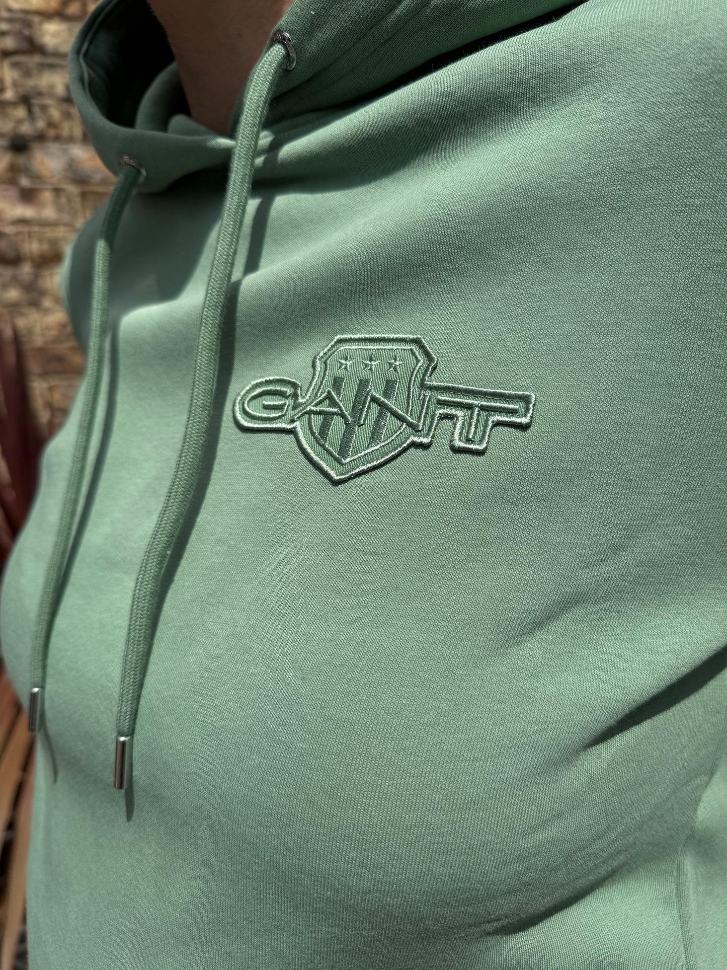 Tonal Shield Hoodie - Kalamata Green