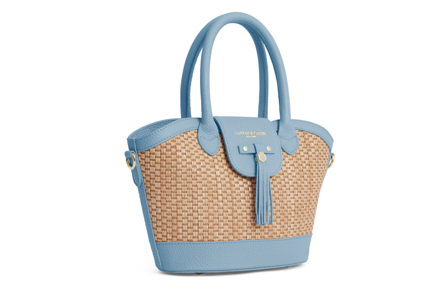 Mini Windsor Basket Bag - Sky Blue Leather
