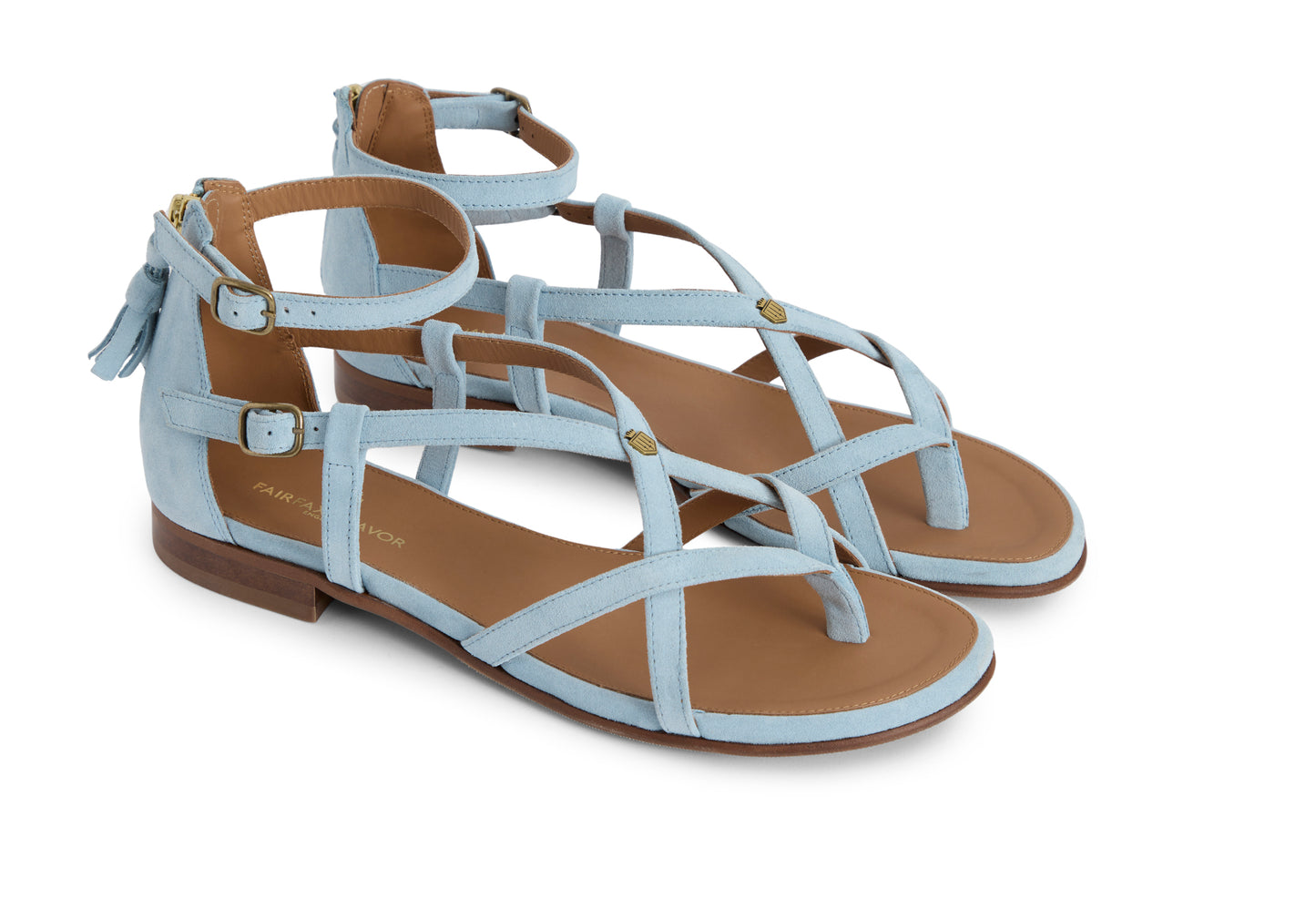 Brancaster Sandal - Sky Blue Suede