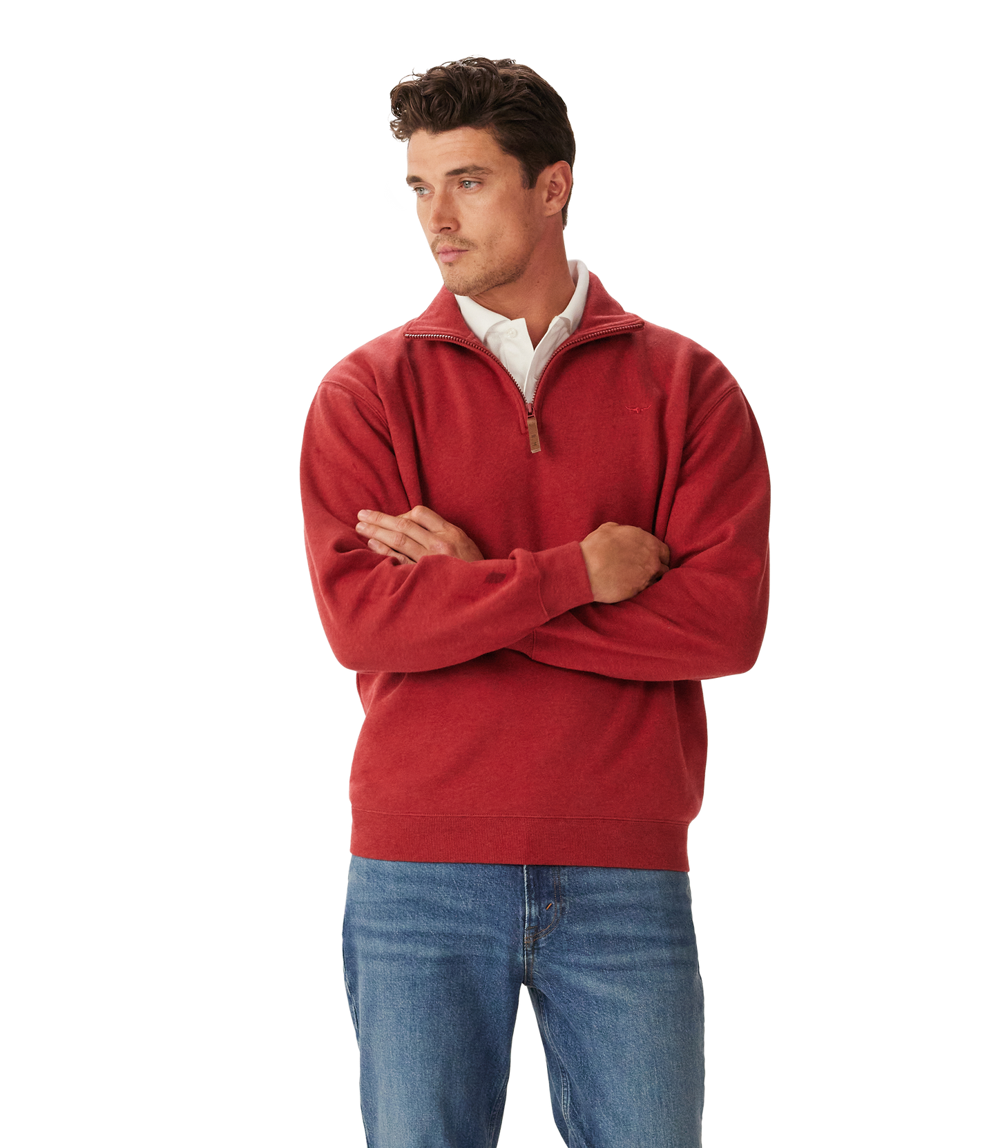 Mulyungarie 1/4 Zip Sweatshirt - Red Marle