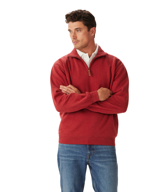 Mulyungarie 1/4 Zip Sweatshirt - Red Marle