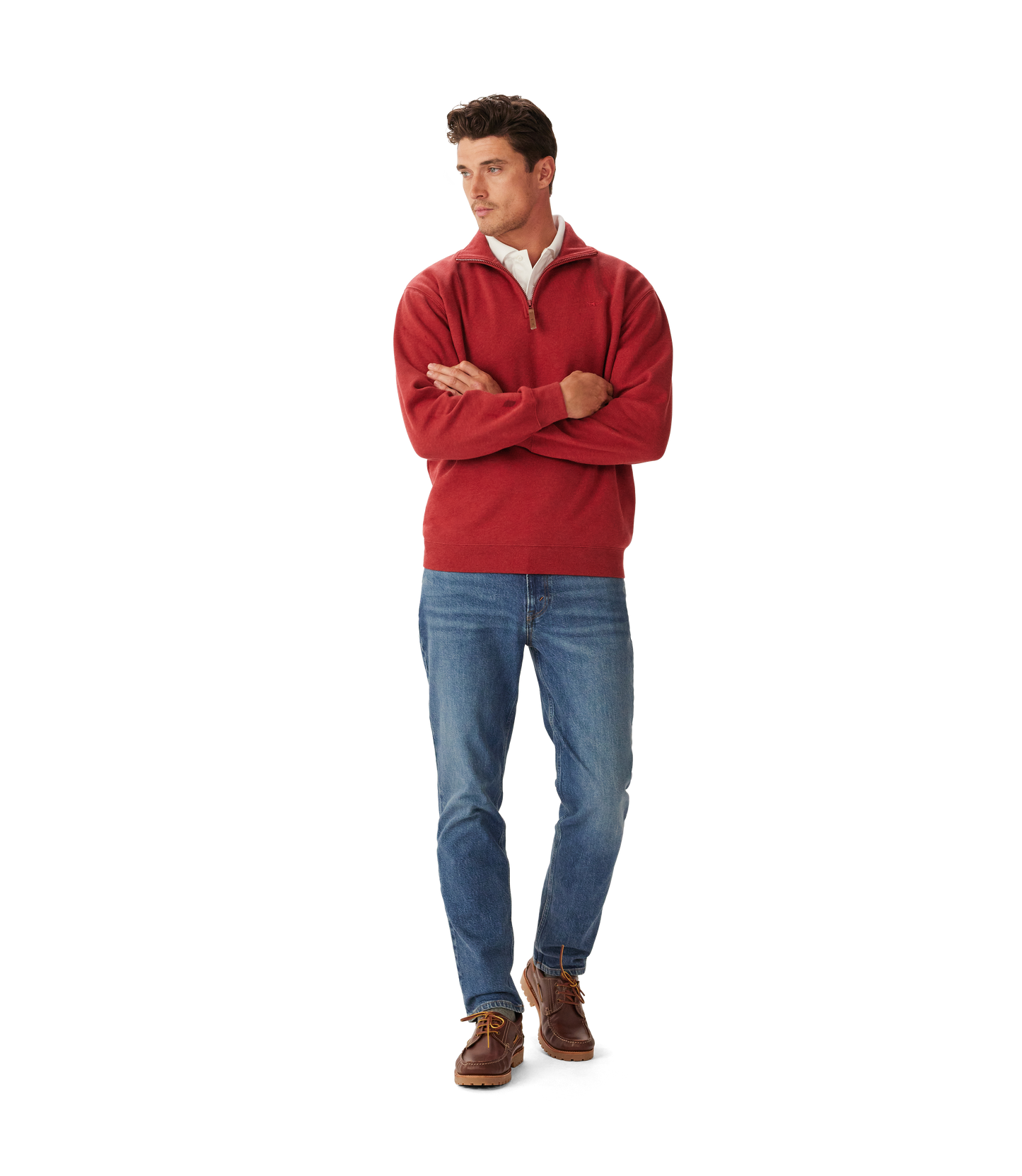 Mulyungarie 1/4 Zip Sweatshirt - Red Marle