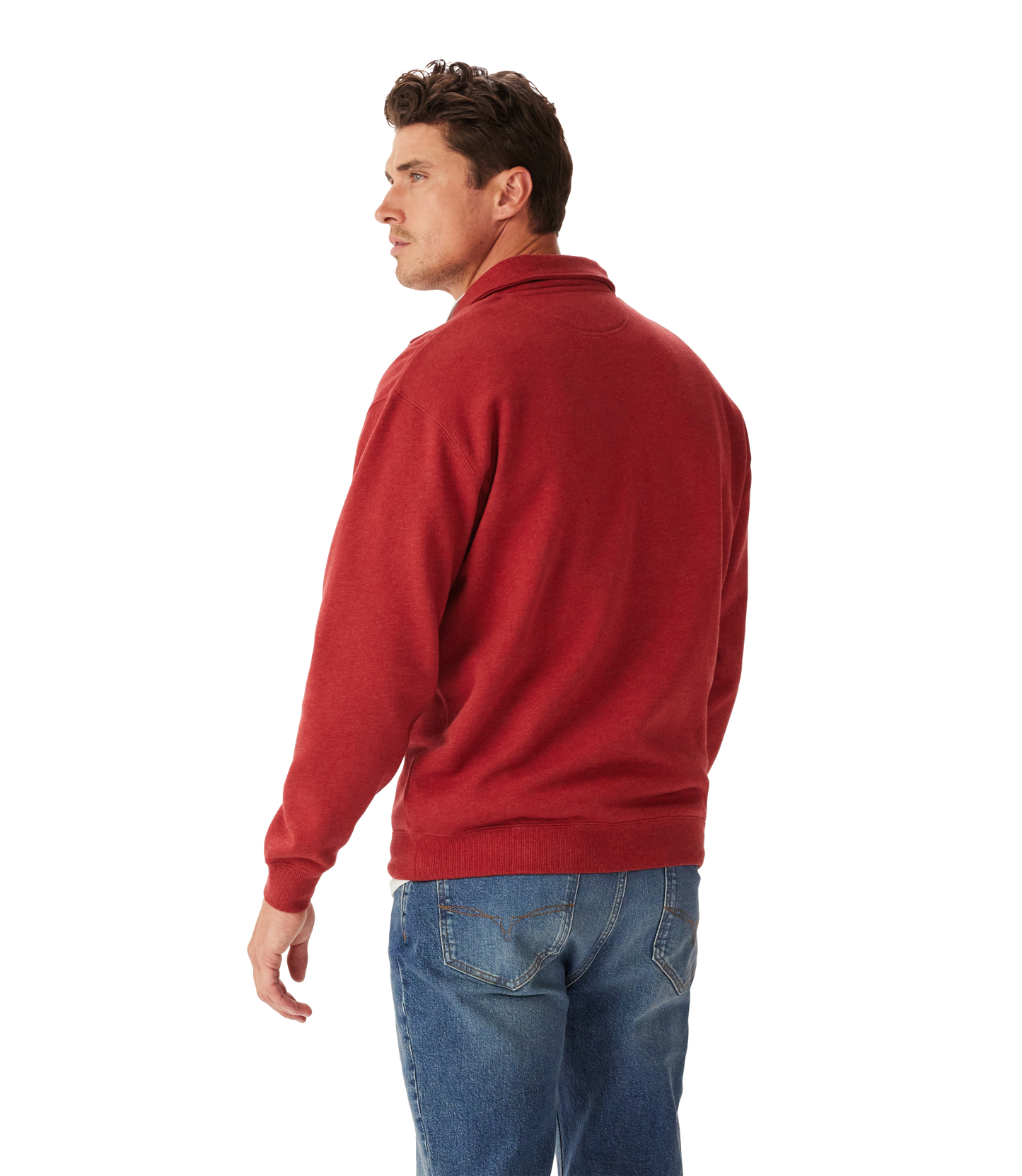 Mulyungarie 1/4 Zip Sweatshirt - Red Marle