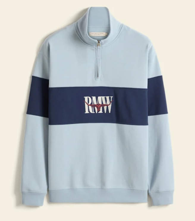 Heritage Panel Quarter Zip - Sky