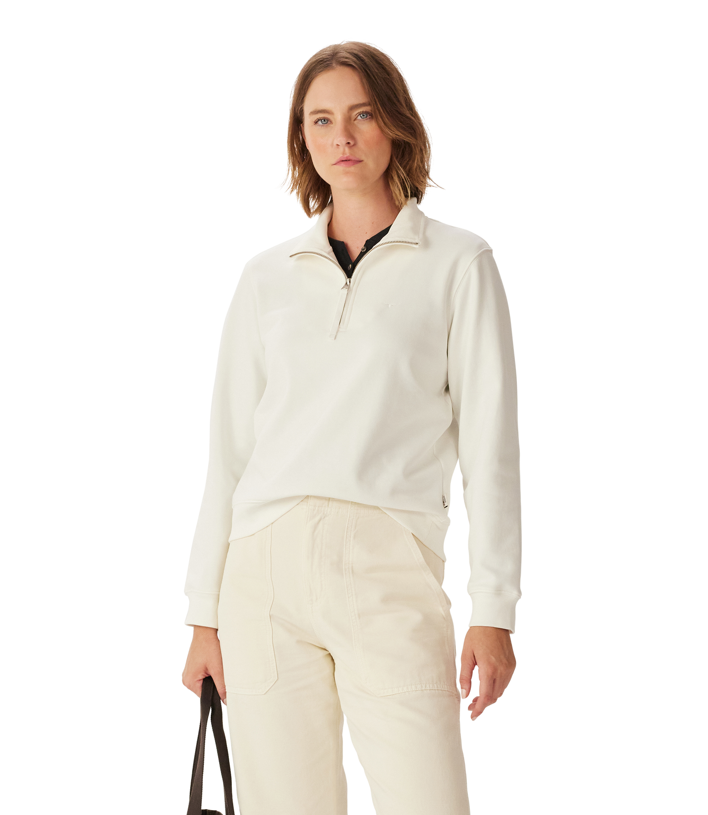 Trickett 1/4 Zip Sweatshirt - Off White
