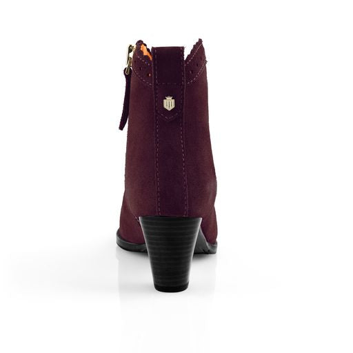 Regina Ankle Boot - Plum Suede
