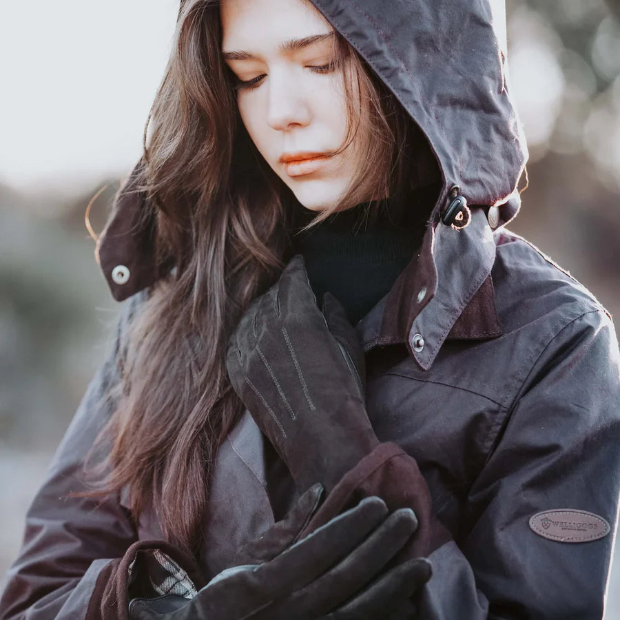 Louise Wax Coat - Mahogany