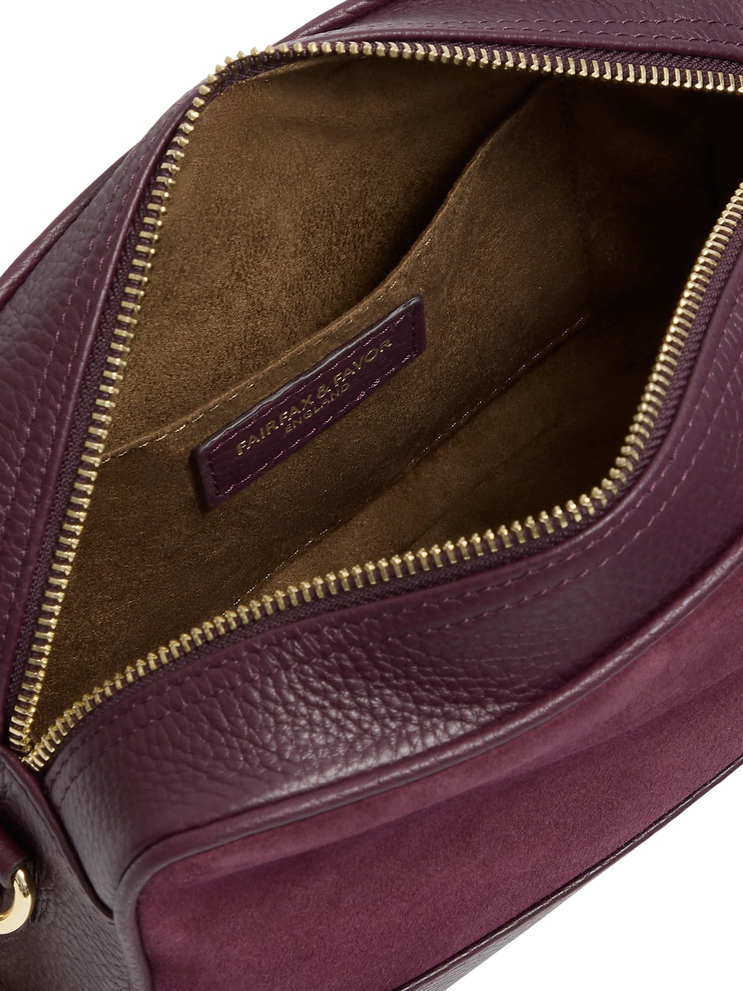 Finsbury Cross Body Bag - Elderberry Suede - PREMIUM STOCKIST EXCLUSIVE