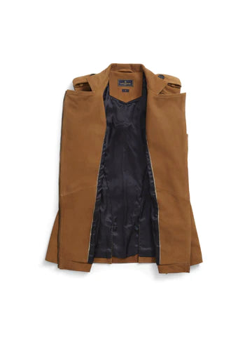 The Primrose Gilet - Tan Suede