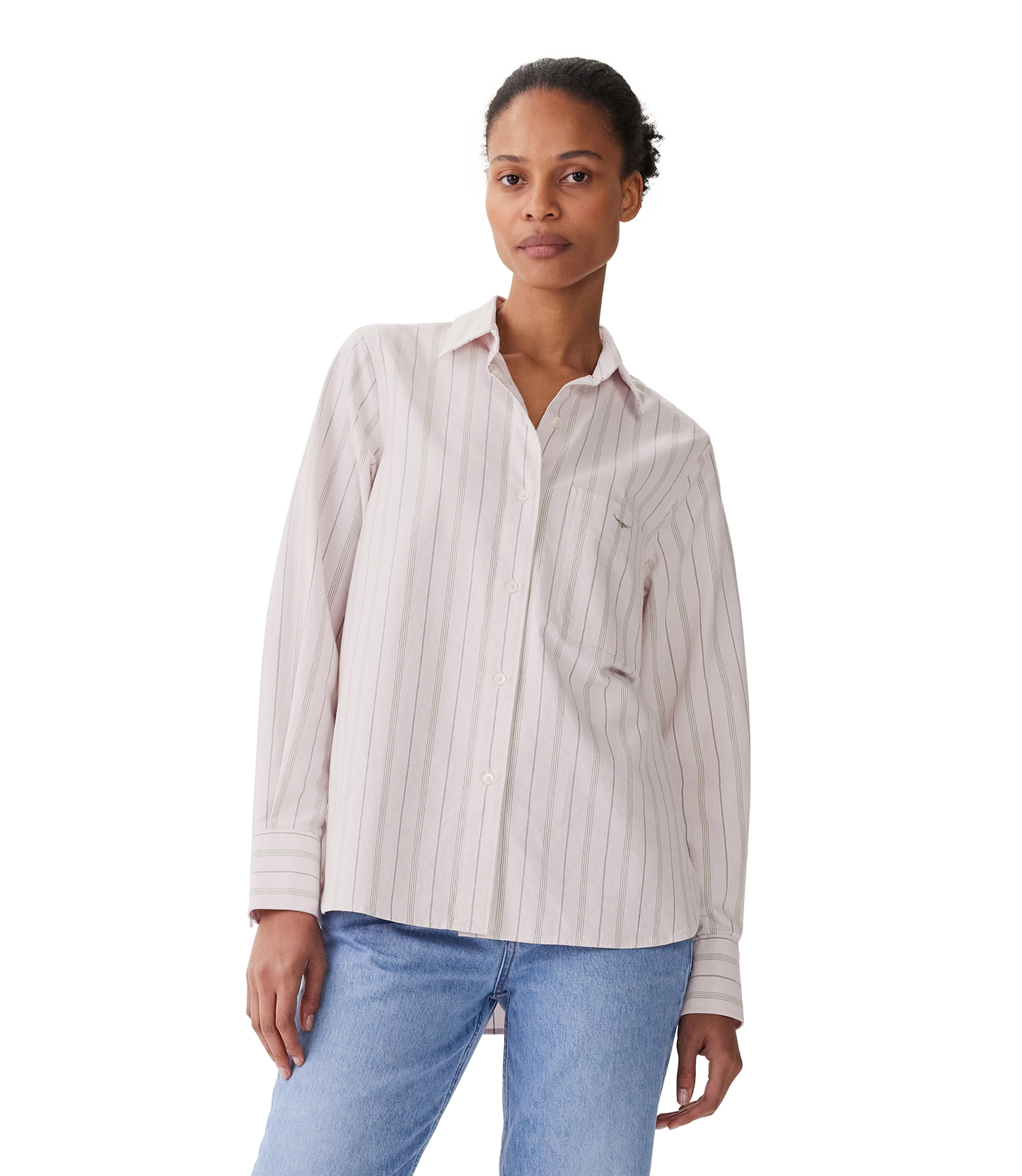Crispin Straight Shirt - Pink Green