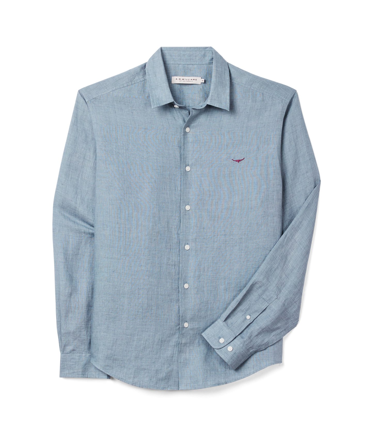 Newman Classic Linen Shirt - Steel Blue
