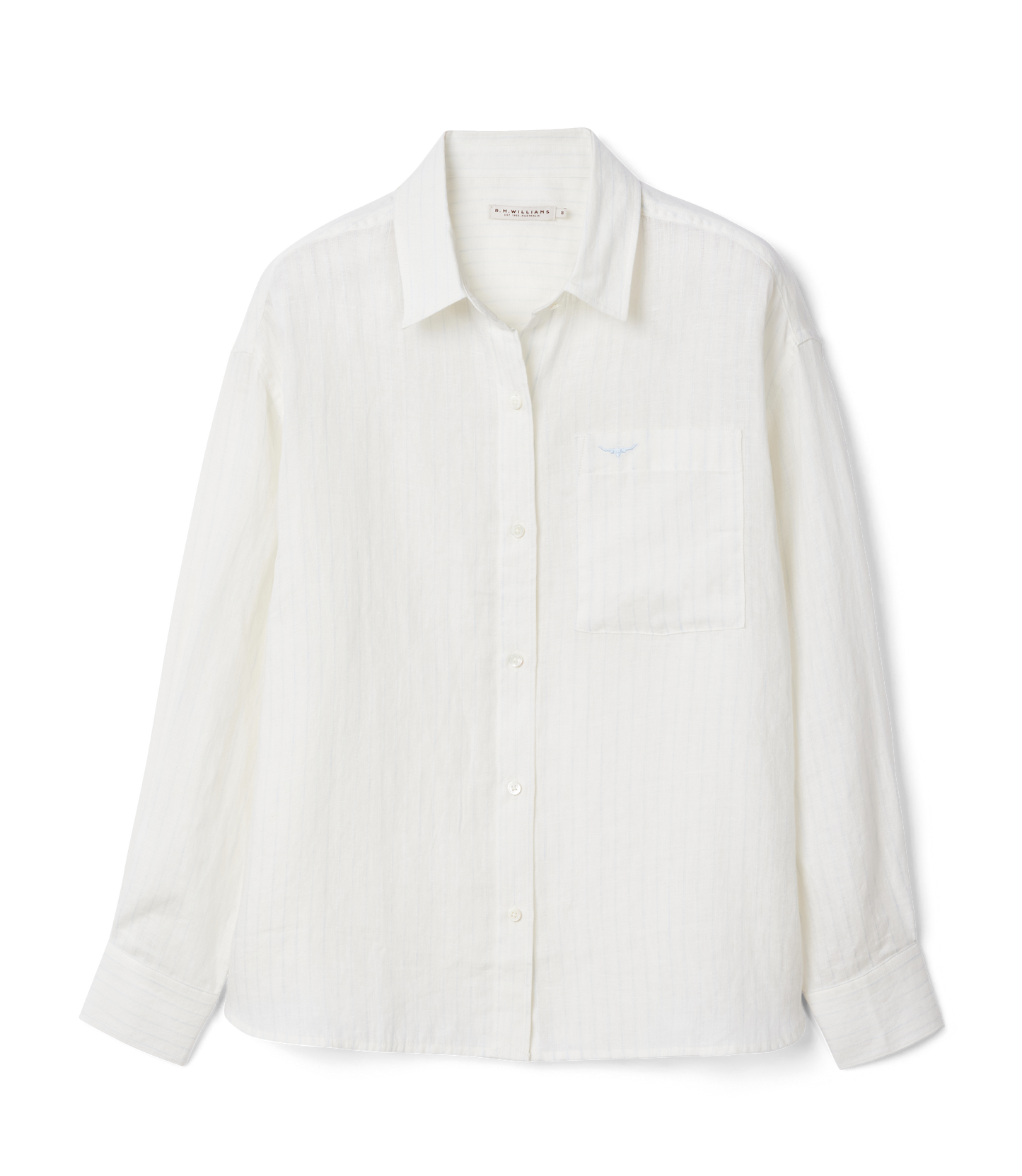 Hopeland Stripe Linen Shirt - White/Blue